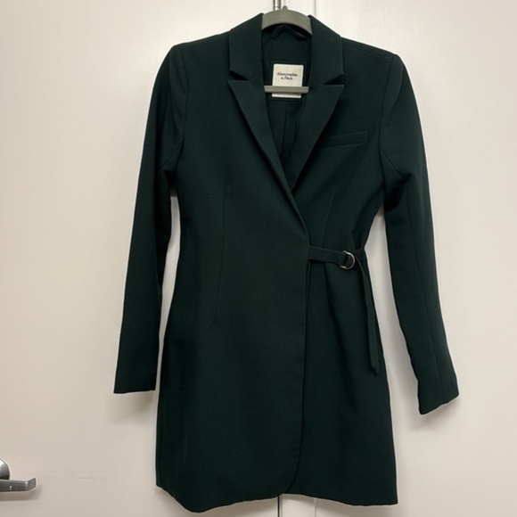 Abercrombie & Fitch Green Side Belt Blazer Dress - Picture 5 of 6
